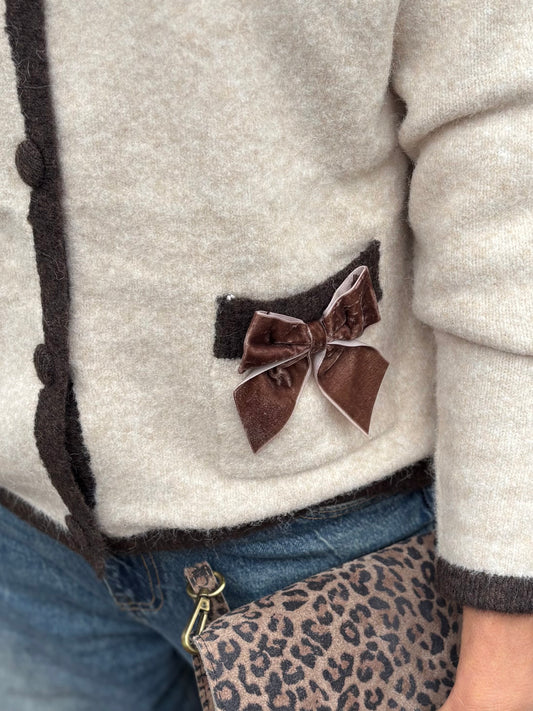 Flamant Rose vest strik zand/bruin