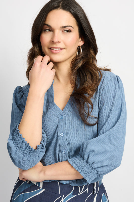 CS blouse Laila dusty blue