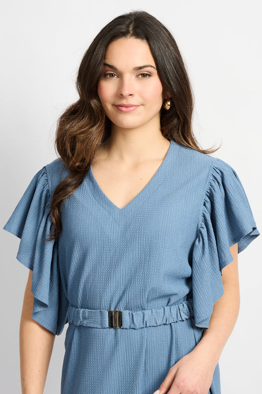 CS jurk Daisy dusty blue