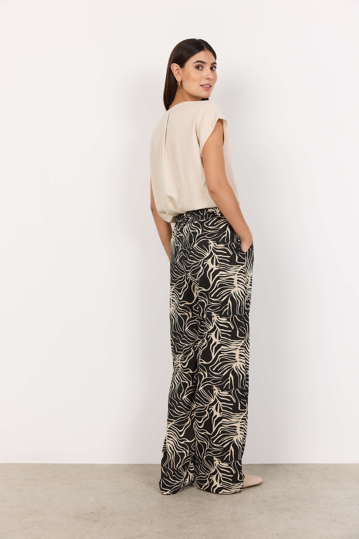 Soyaconcept broek Ritza 4 zwart/zand