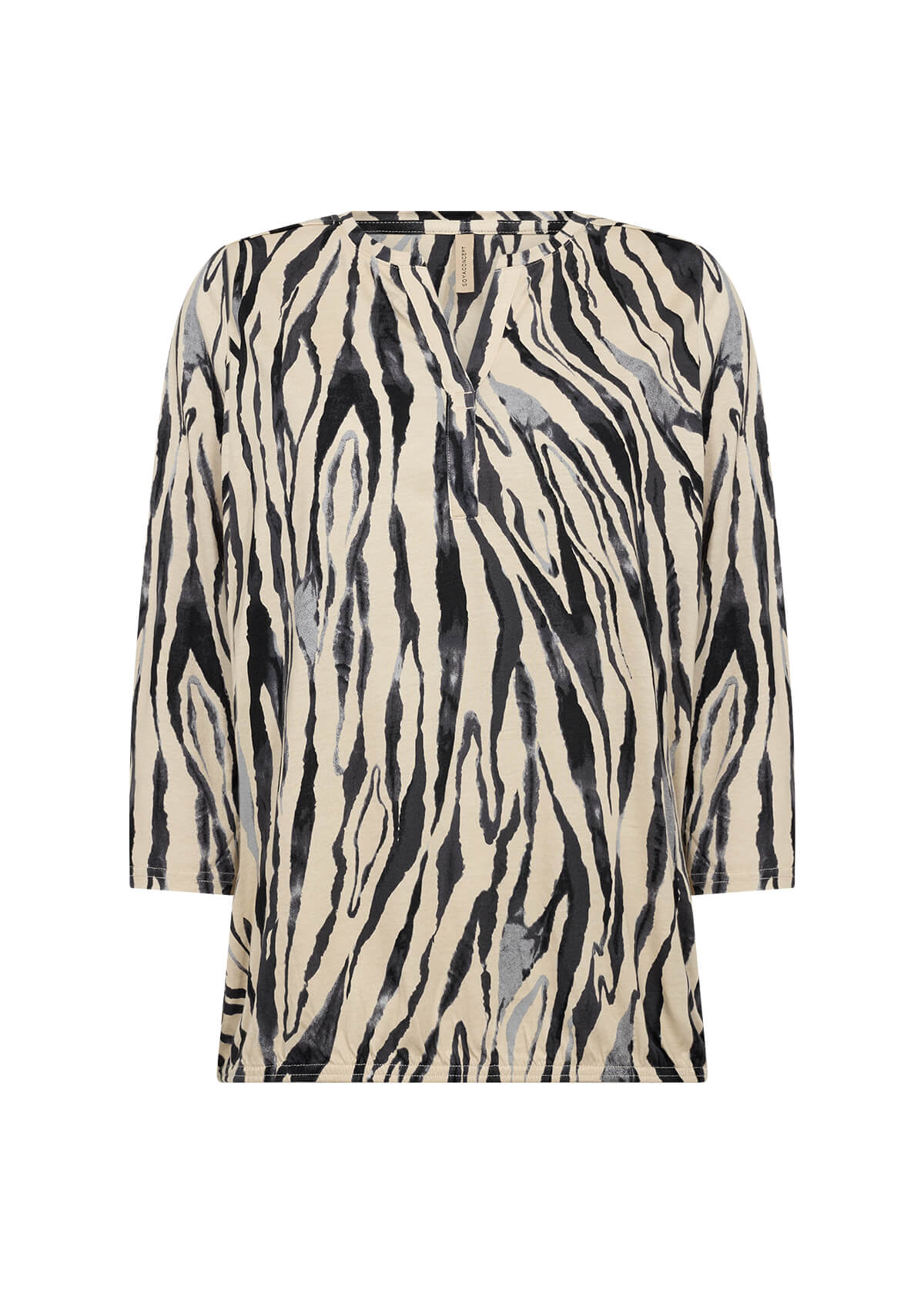 Soyaconcept top Felicity 521 zwart/zand
