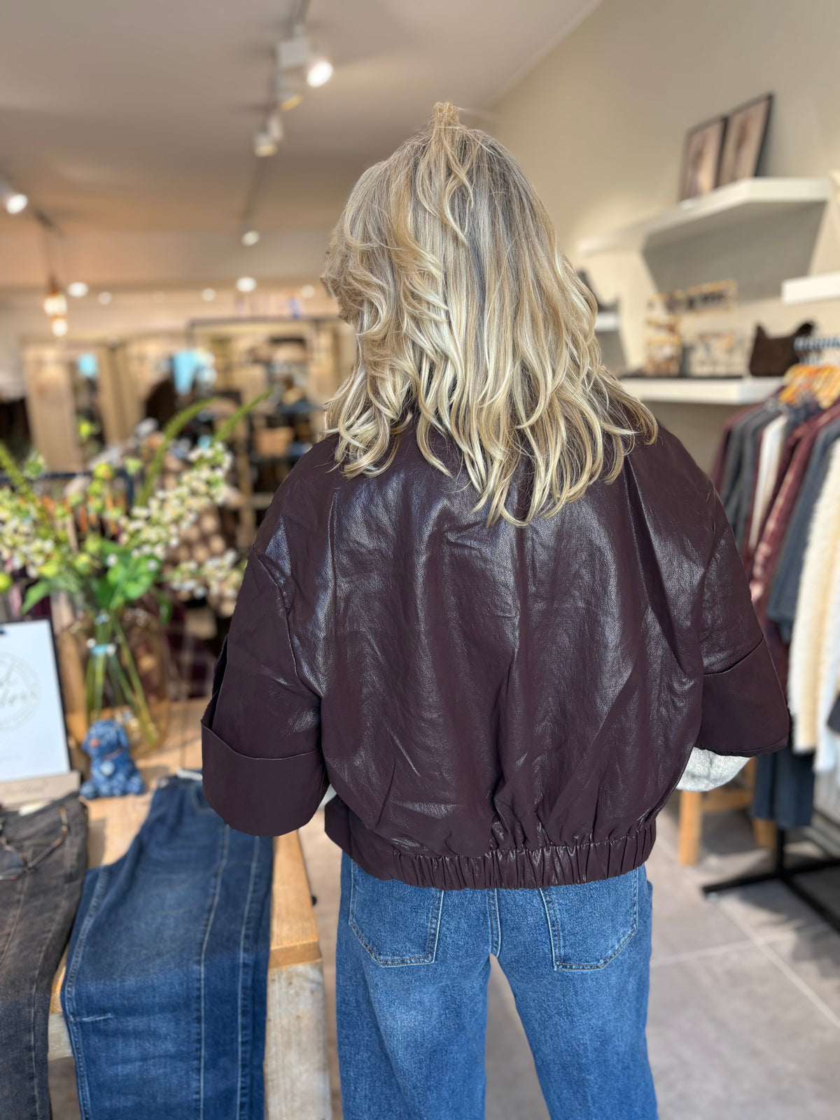 Drôle de Copine jack leatherlook burgundy