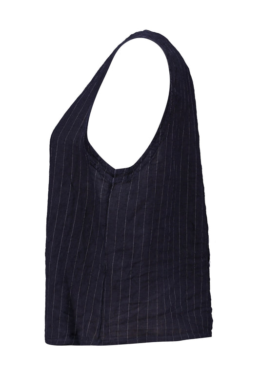 ZB gilet linnen Sinjaa navy