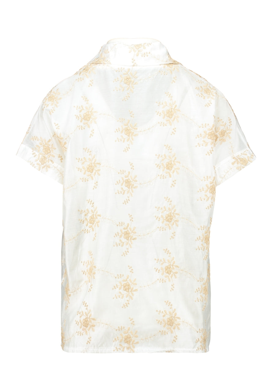 HL blouse Mathilda white/sand