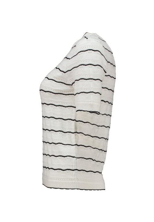 HL trui Lilo white/black stripe