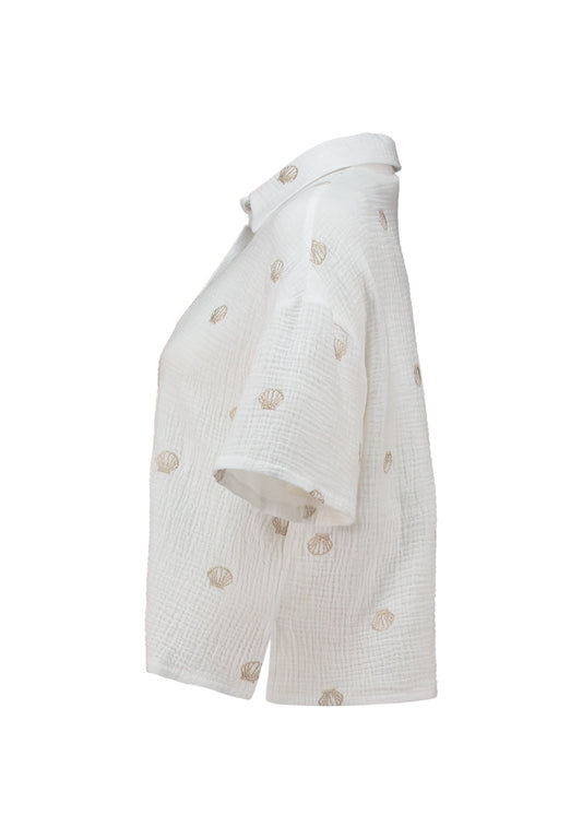 Hailyes blouse Shell white/gold