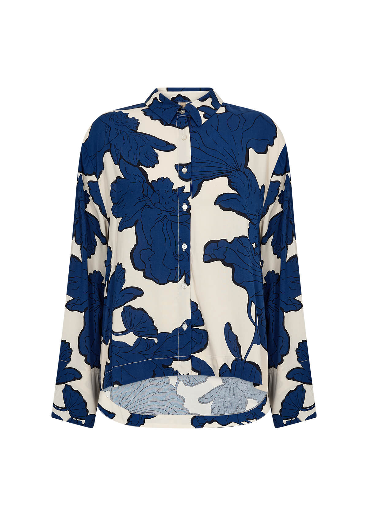 Soyaconcept blouse Vigdis 2 korenblauw/ecru
