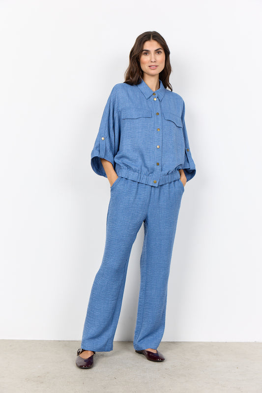 Soyaconcept blousejasje Charissa 1 jeansblauw