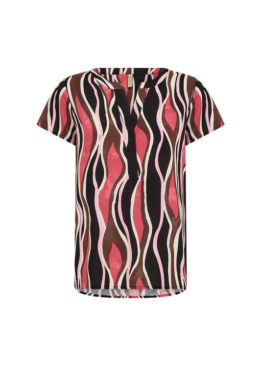 Soyaconcept top Cammi 1 roze/zwart