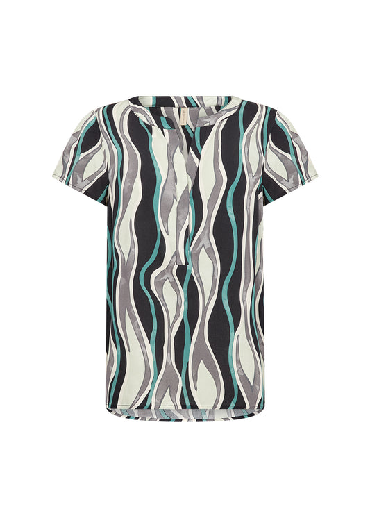 Soyaconcept top Cammi 1 jadegroen/zwart