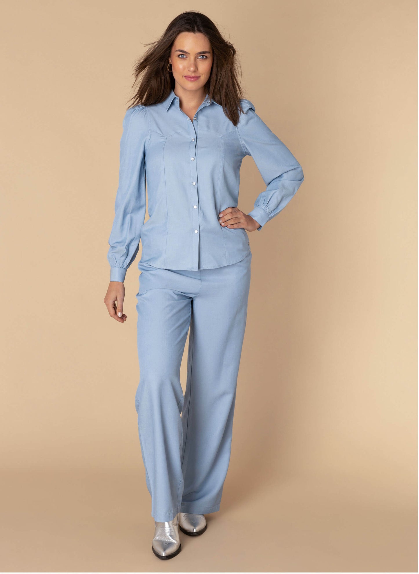 Ivy Beau blouse Nadie faded blue
