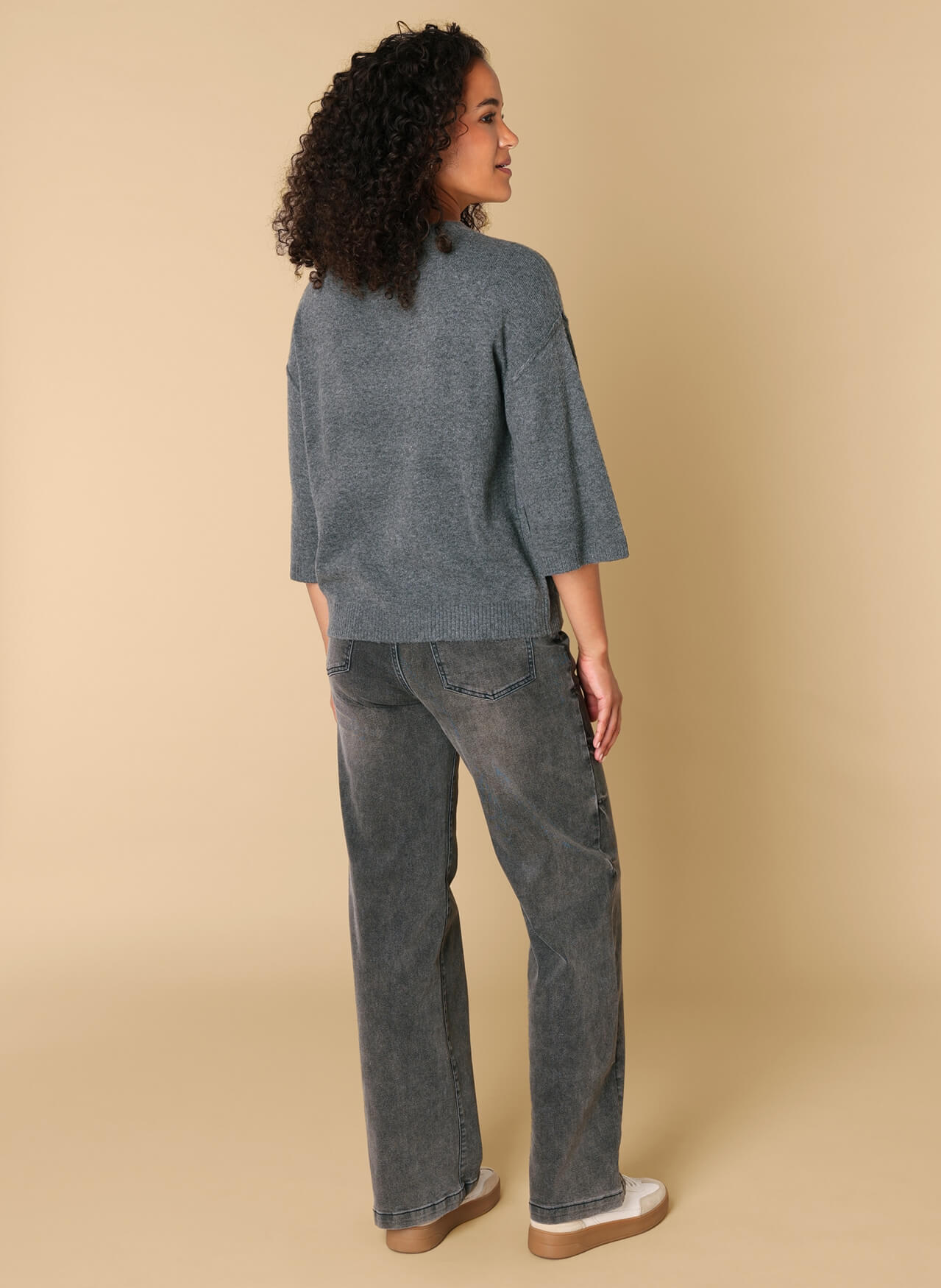 Ivy Beau trui Rosie grey melange