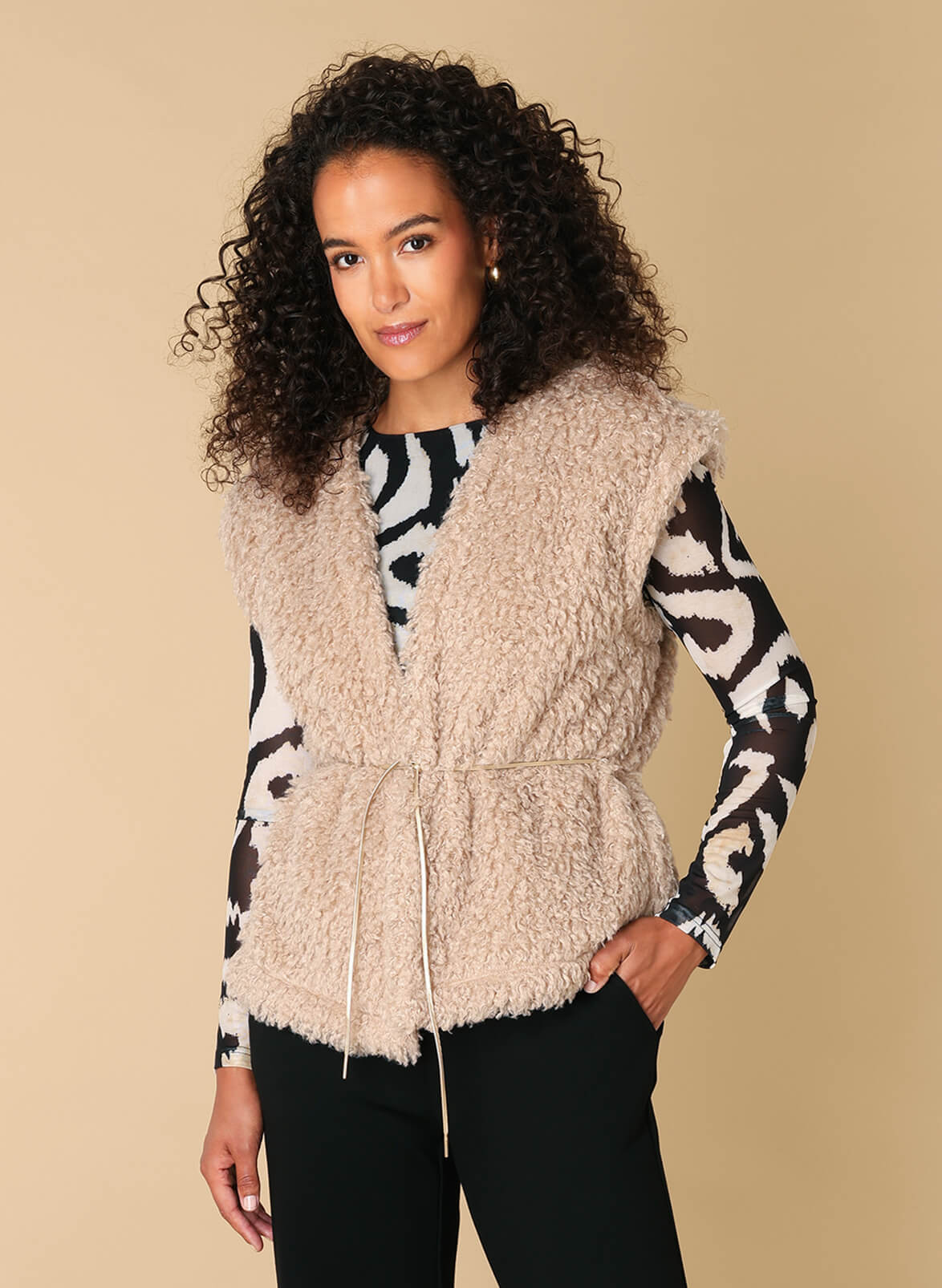 Ivy Beau gilet Runa cream
