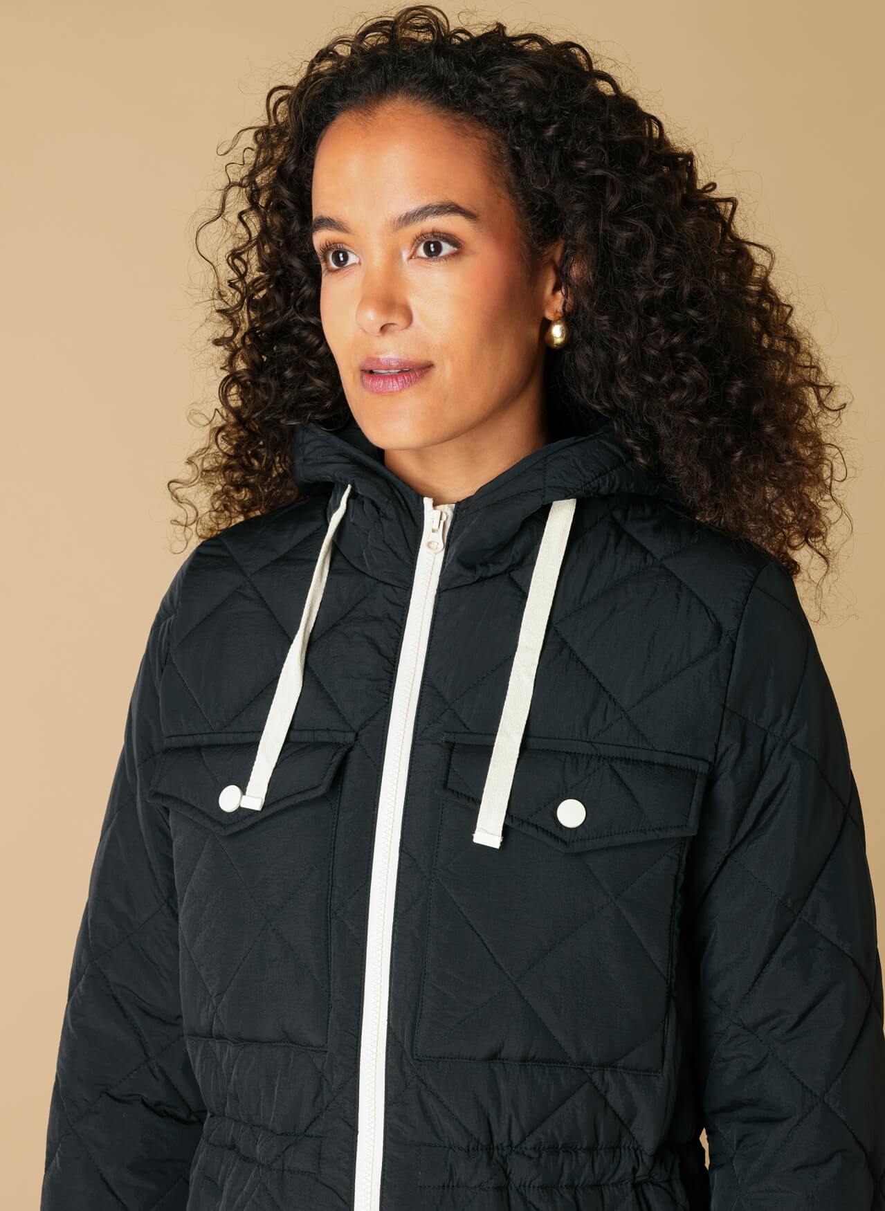Ivy Beau jas Roya black/cream