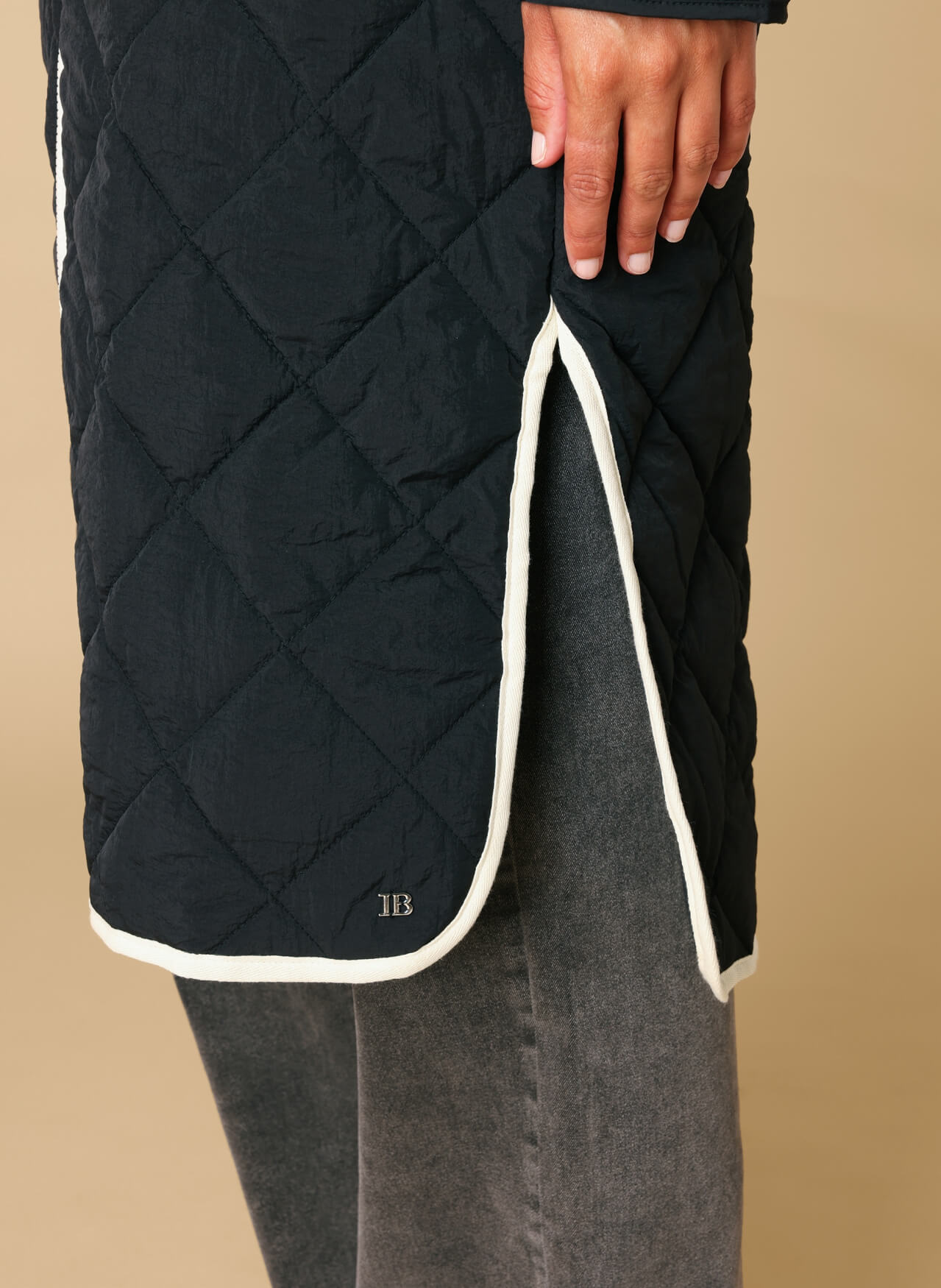 Ivy Beau jas Roya black/cream
