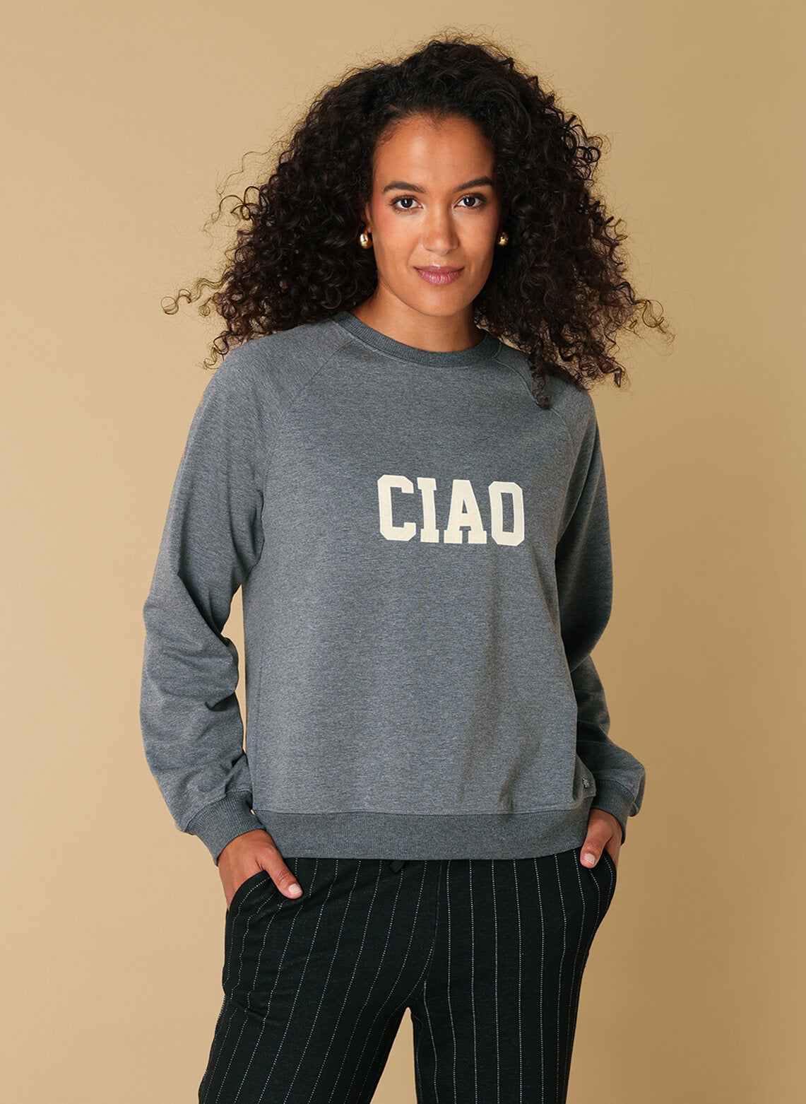 Ivy Beau sweater Remi grey melange