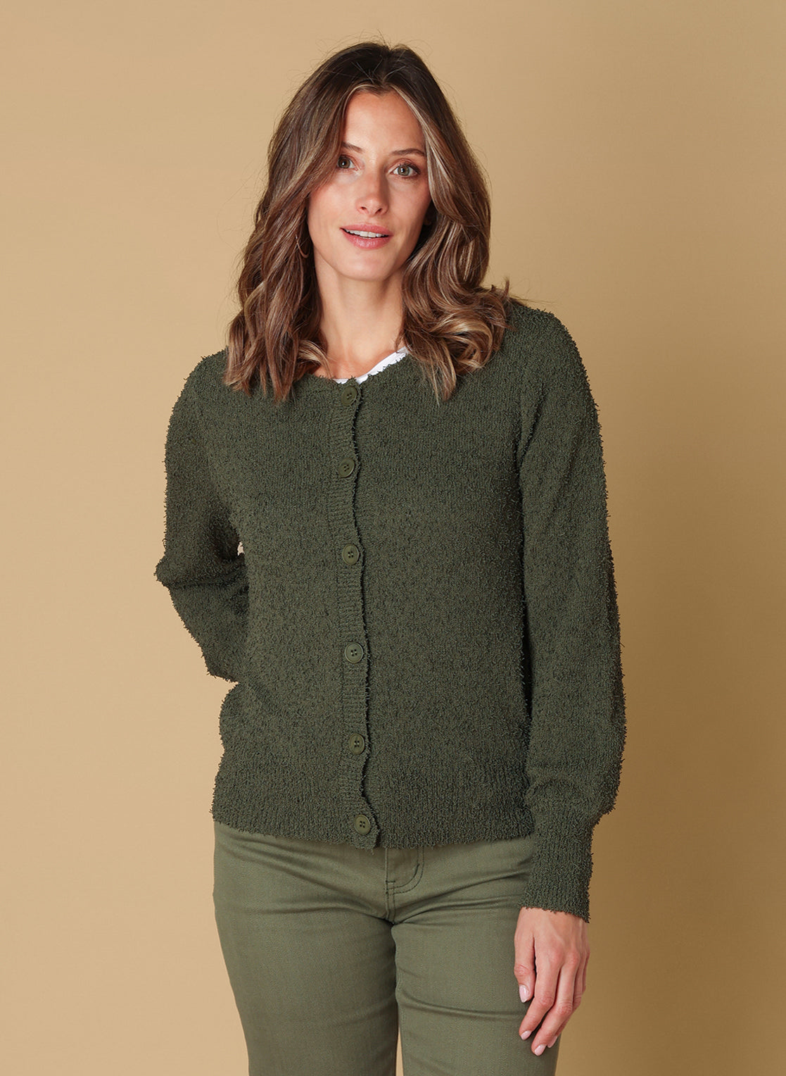 Ivy Beau vest Silke olive