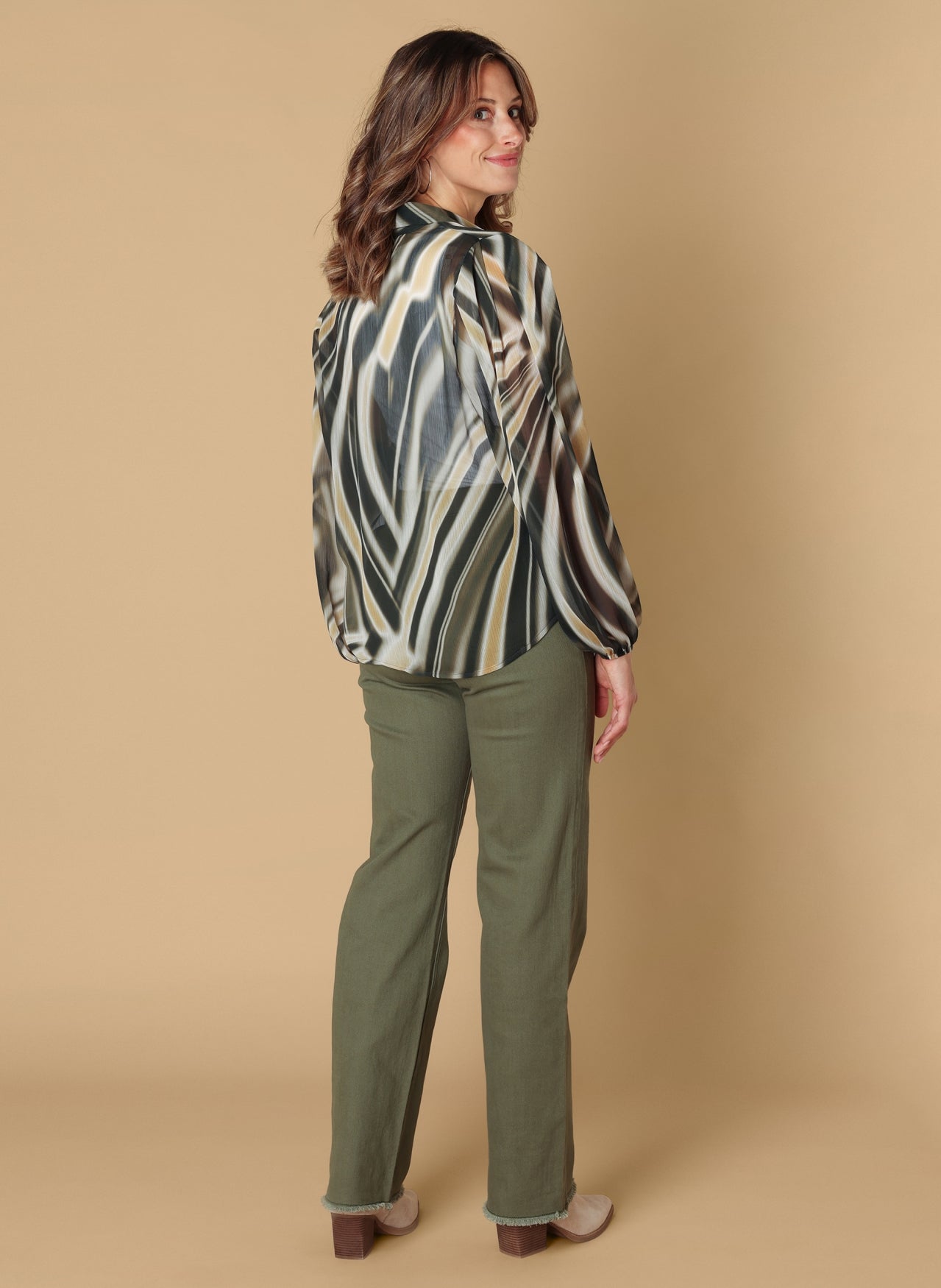 Ivy Beau blouse Sirien olive multicolour