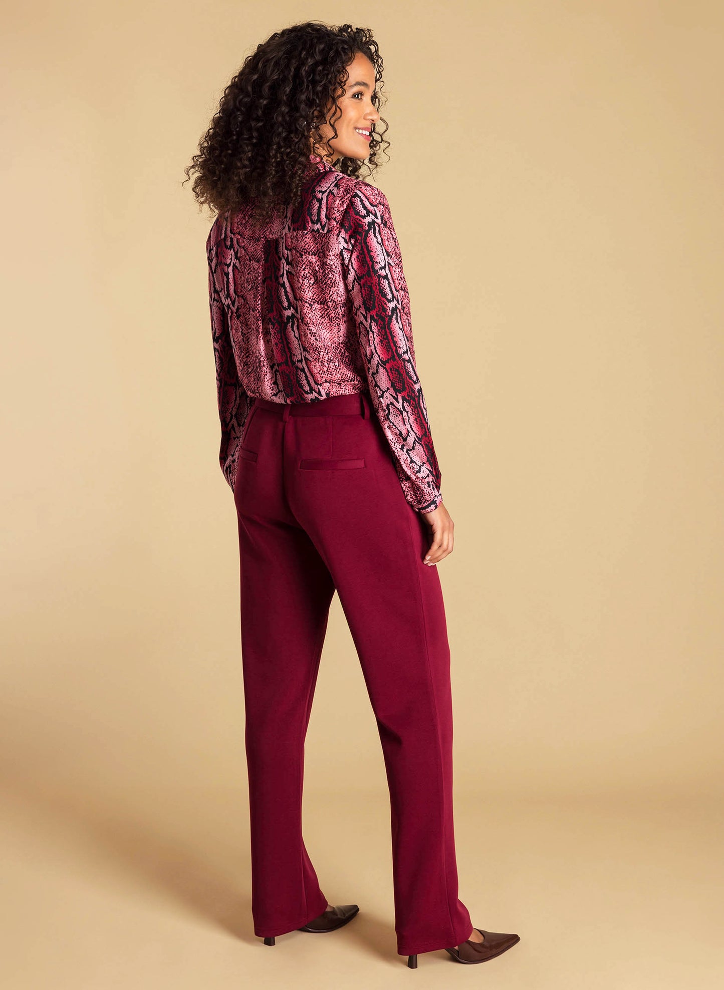 Ivy Beau broek Ayana dark red