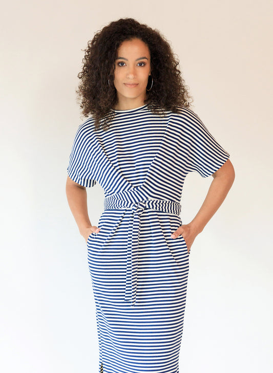 Ivy Beau jurk Vivi offwhite/night blue