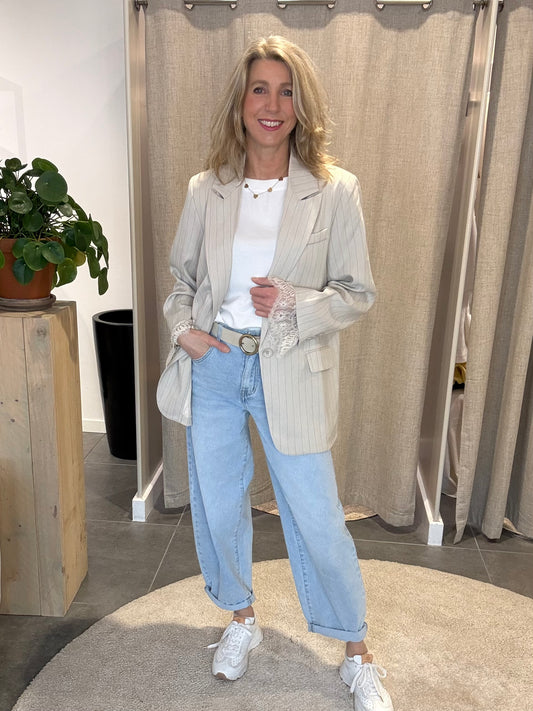 Ivivi blazer lichtzand/kiezel