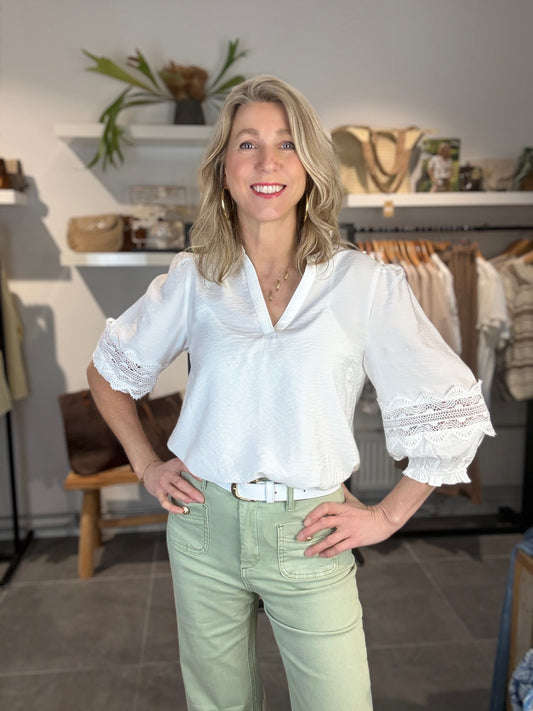 Freequent blouse Blaze star offwhit