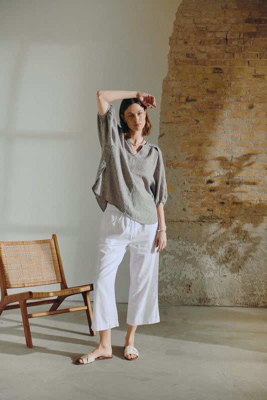 Freequent blouse Lava morel melange