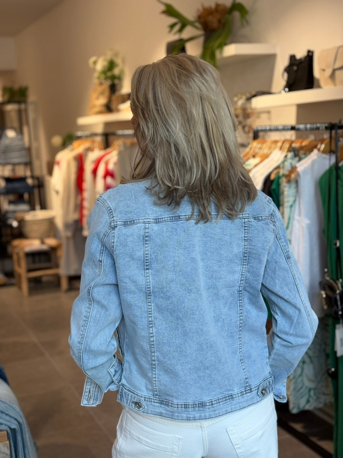 Voggo jeansjack light washing