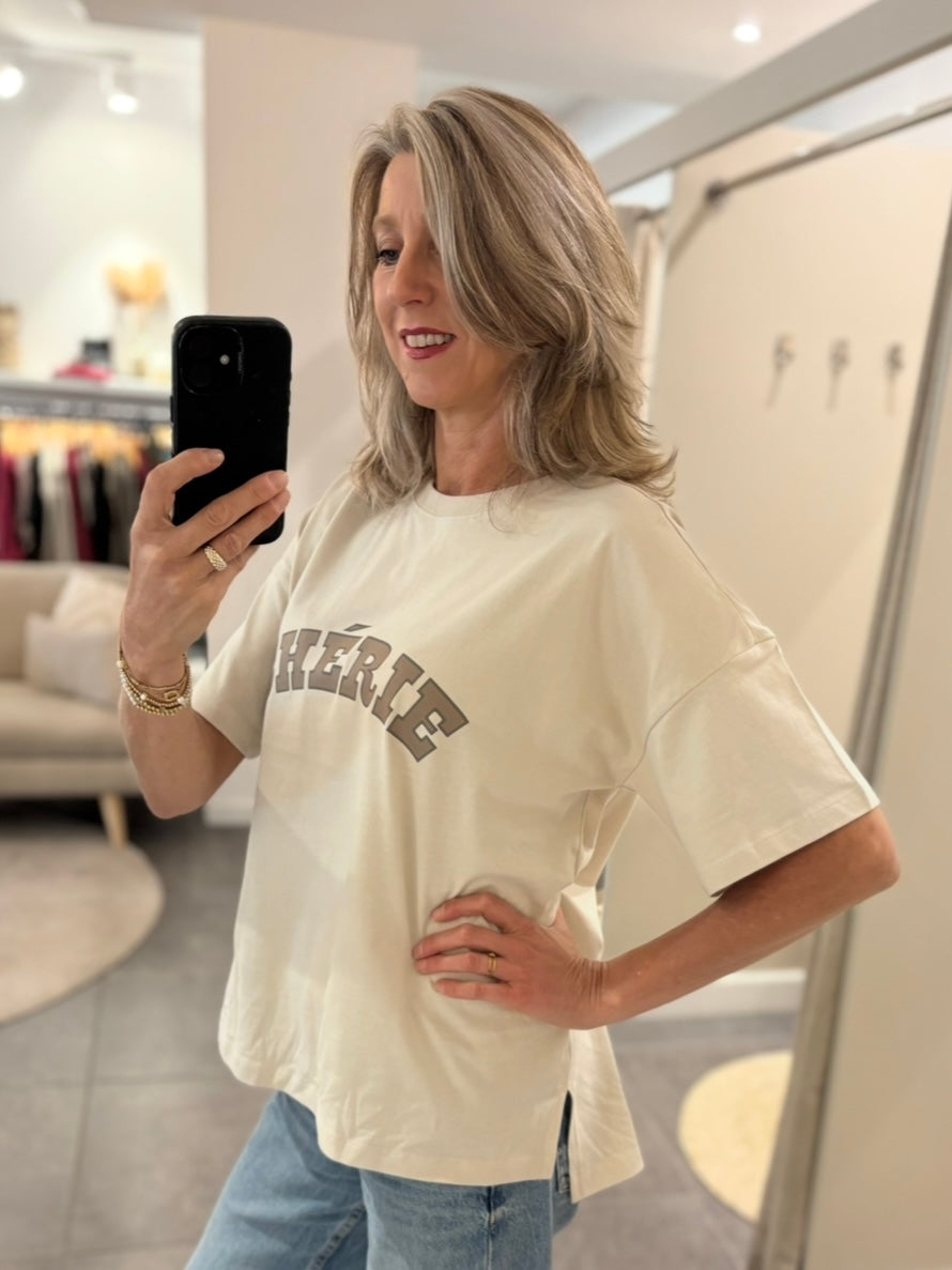 Freequent T-shirt Carol moonbeam/desert taupe