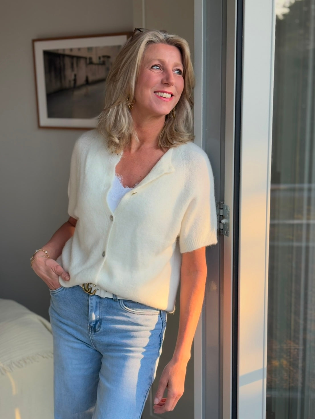 Biba vest alpaca offwhite