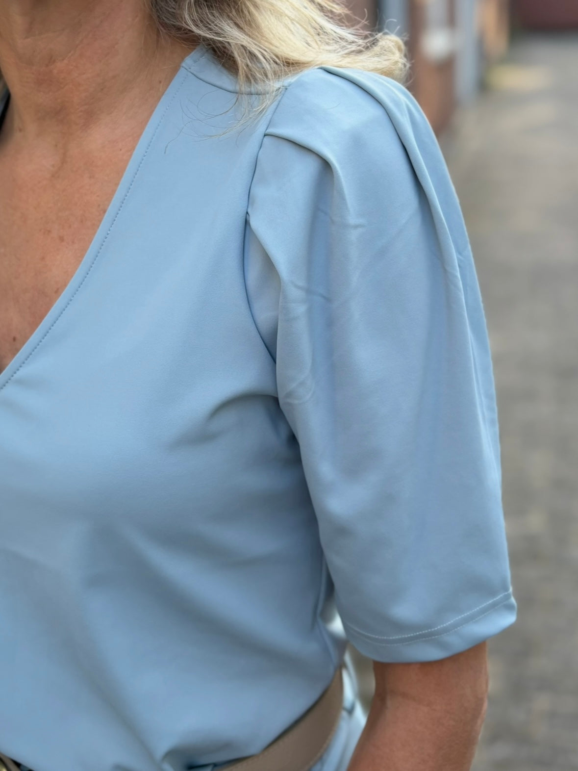 C&S top Tamarah stone blue