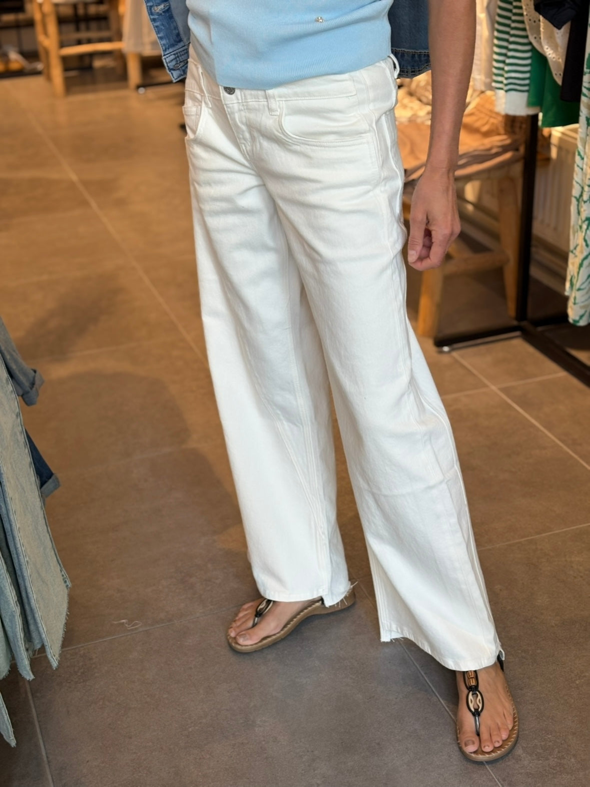 Toxic jeans wide leg offwhite