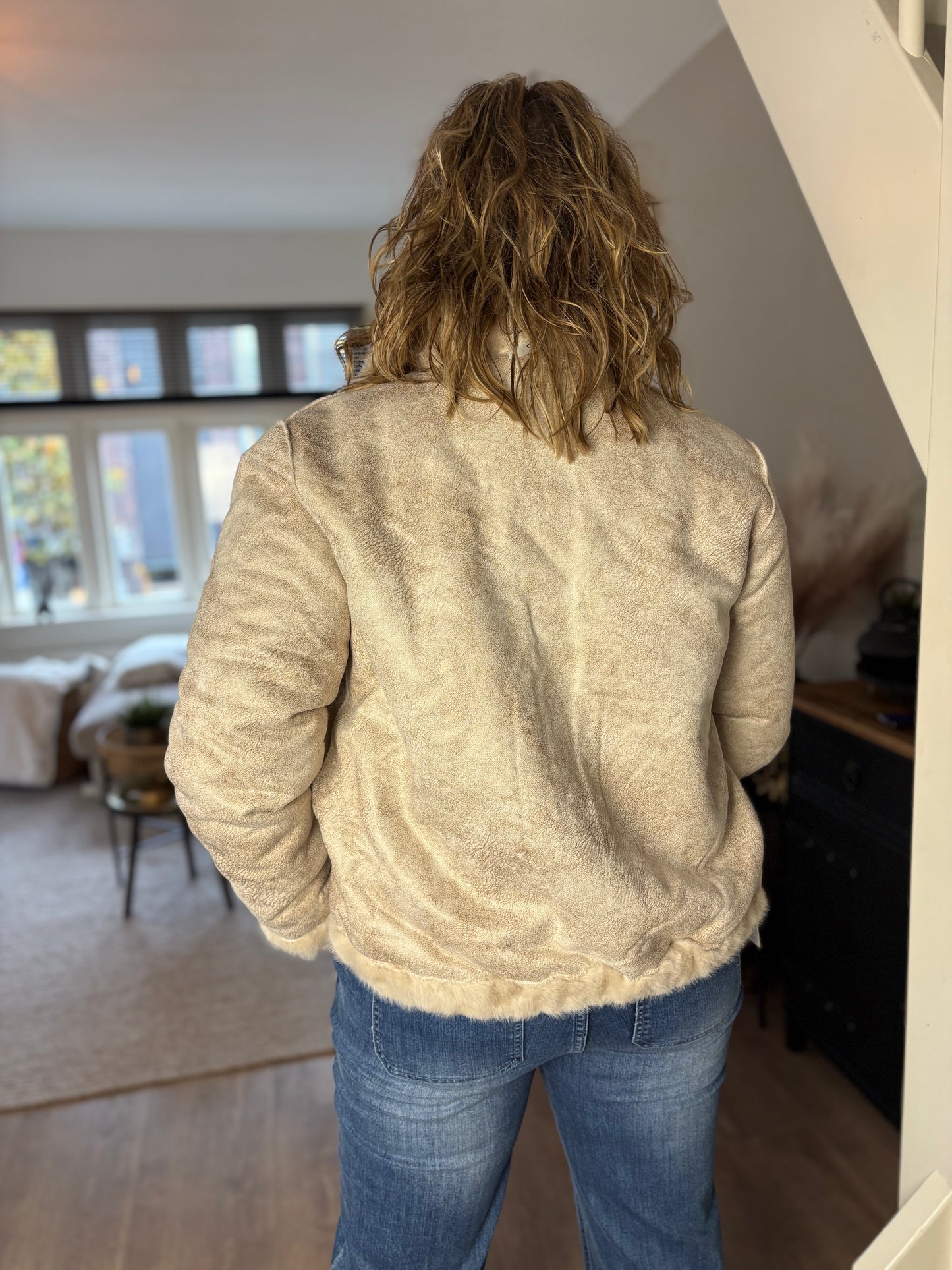 C&S jas Olsen imitatiebont sand