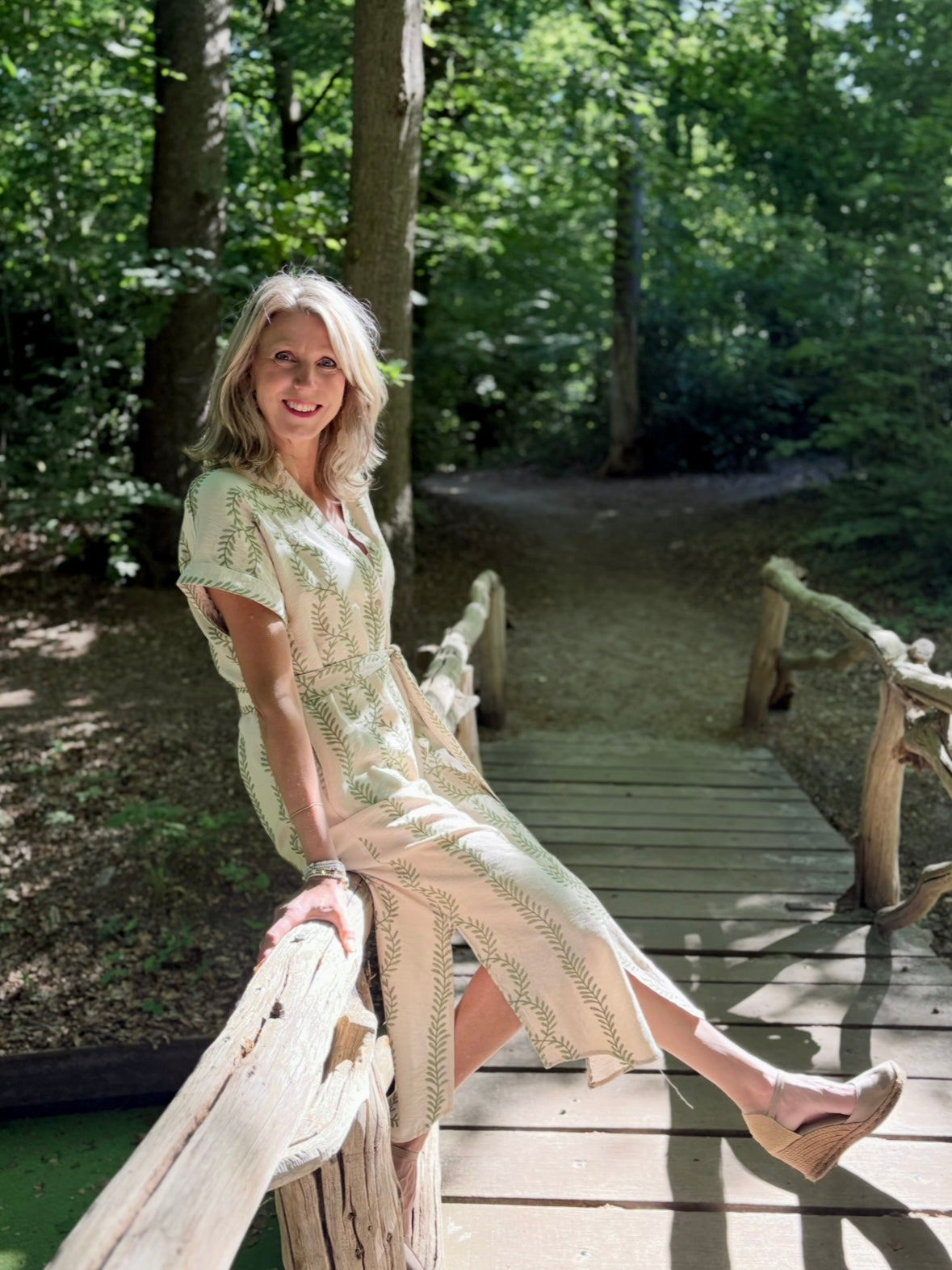 Unigirl jurk Alice zand/groen