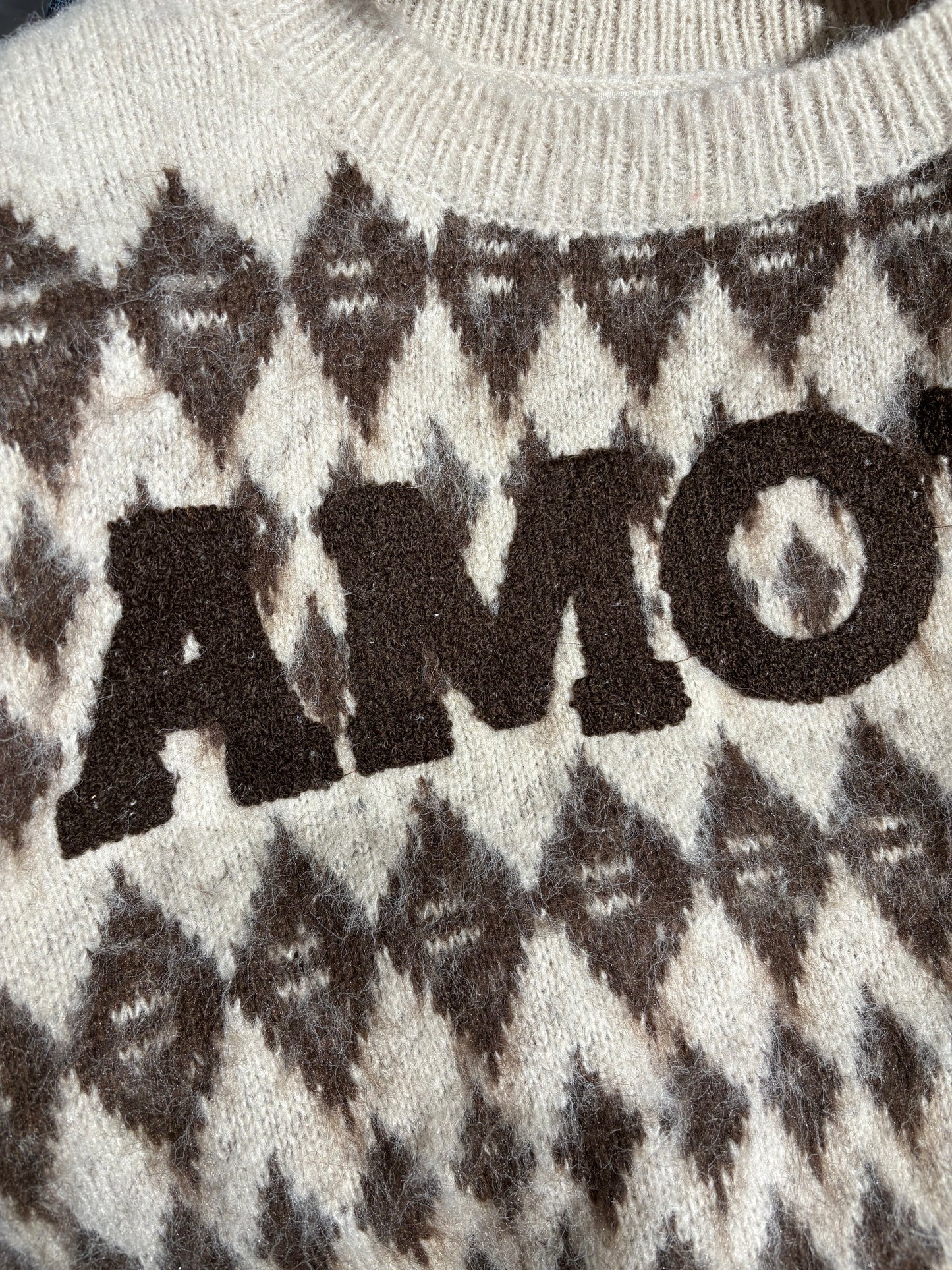 Jubylee Noorse trui Amour bruin/beige