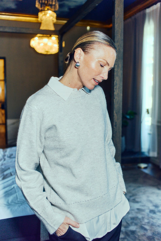 Freequent trui Olina moonbeam/silver