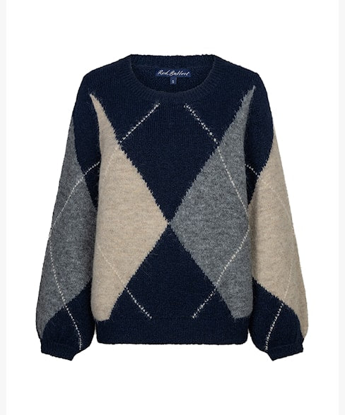 Red Button trui Argyle indigo