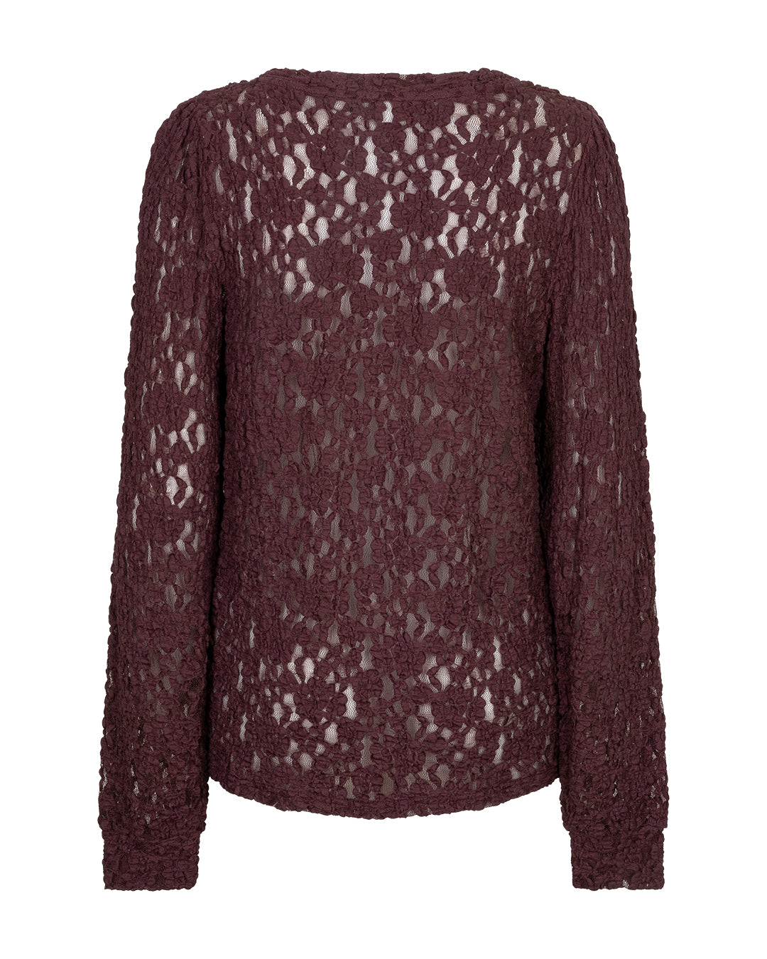 Red Button Top Lace burgundy