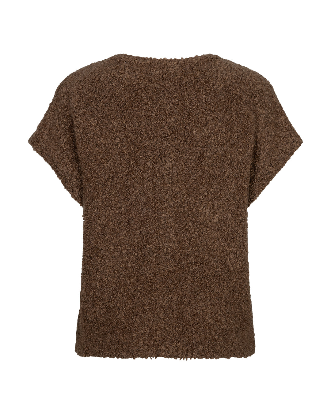 Red Button gilet Sleeveless Knit Boucle mud