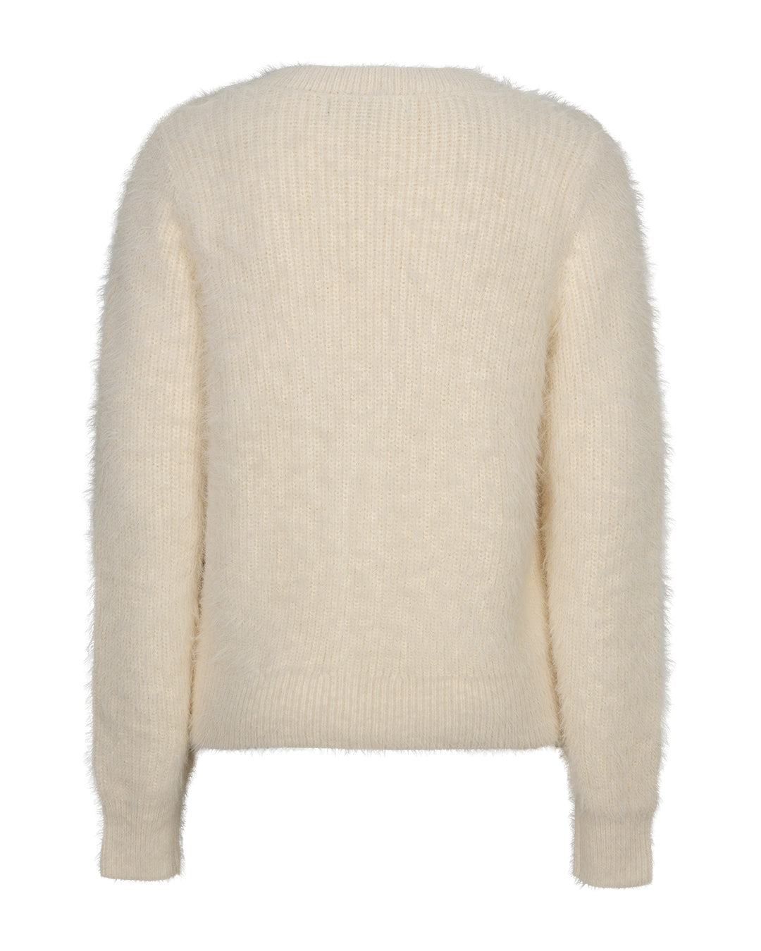 Red Button vest Fuzzy cream