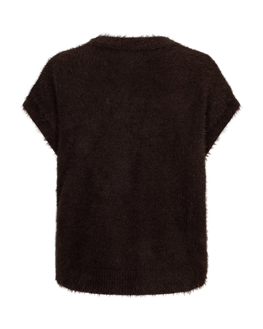 Red Button gilet Sleeveless Fuzzy espresso