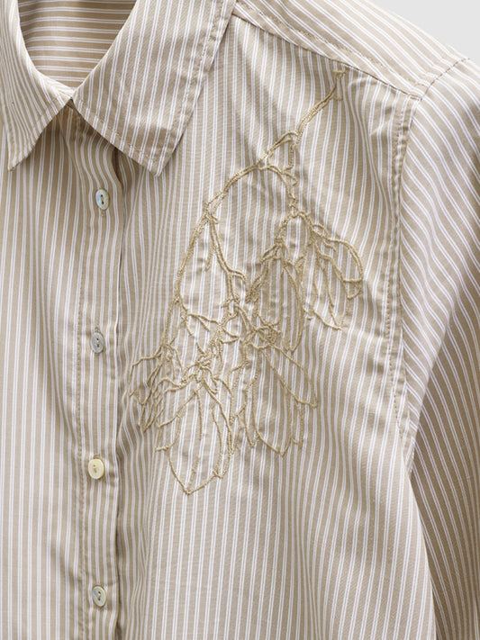 Freequent blouse Evalina silver mink/star offwhite