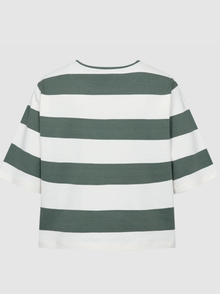 Freequent T-shirt Amila start offwhite/dark forest