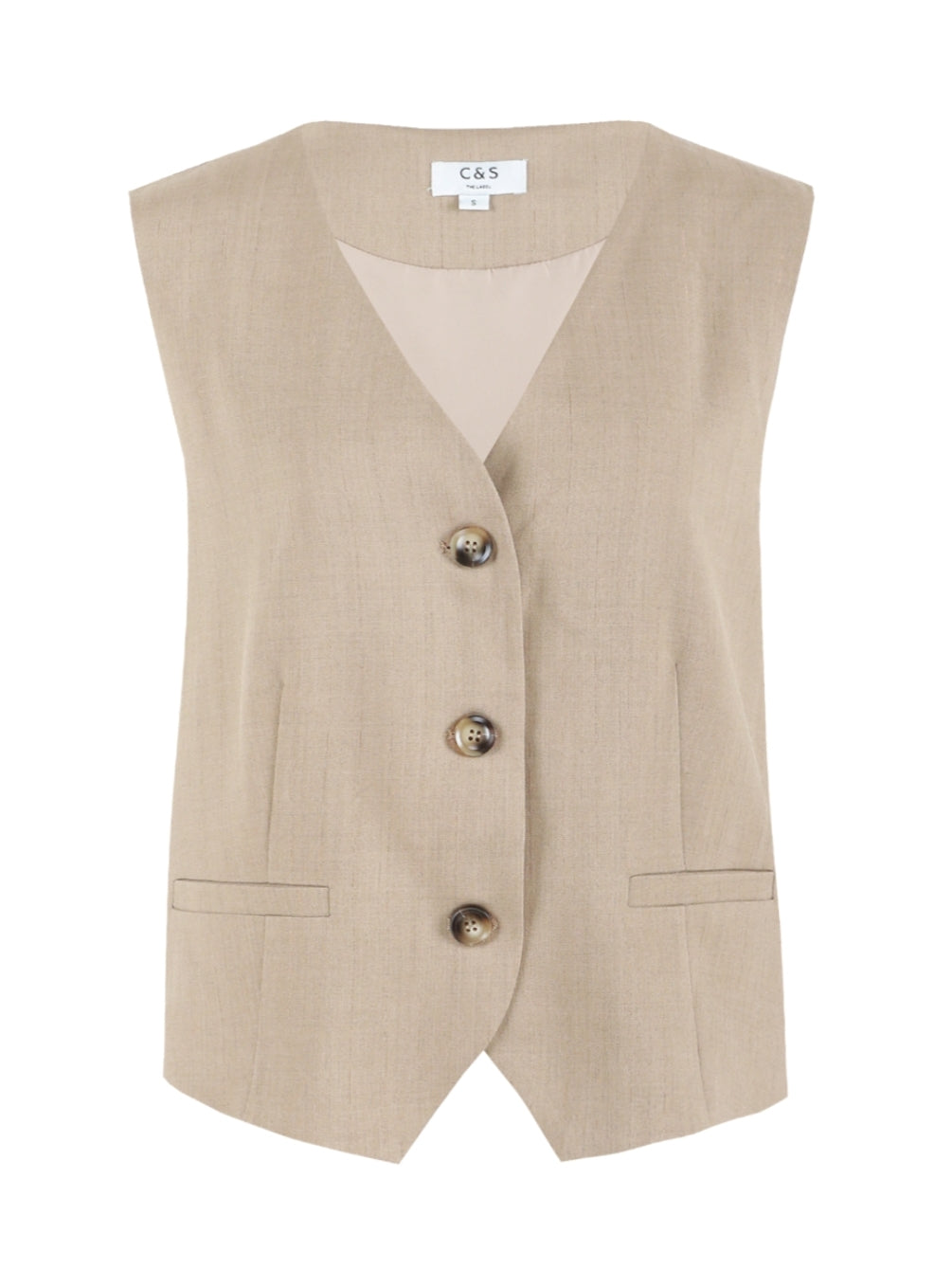 C&S gilet Georgia light camel