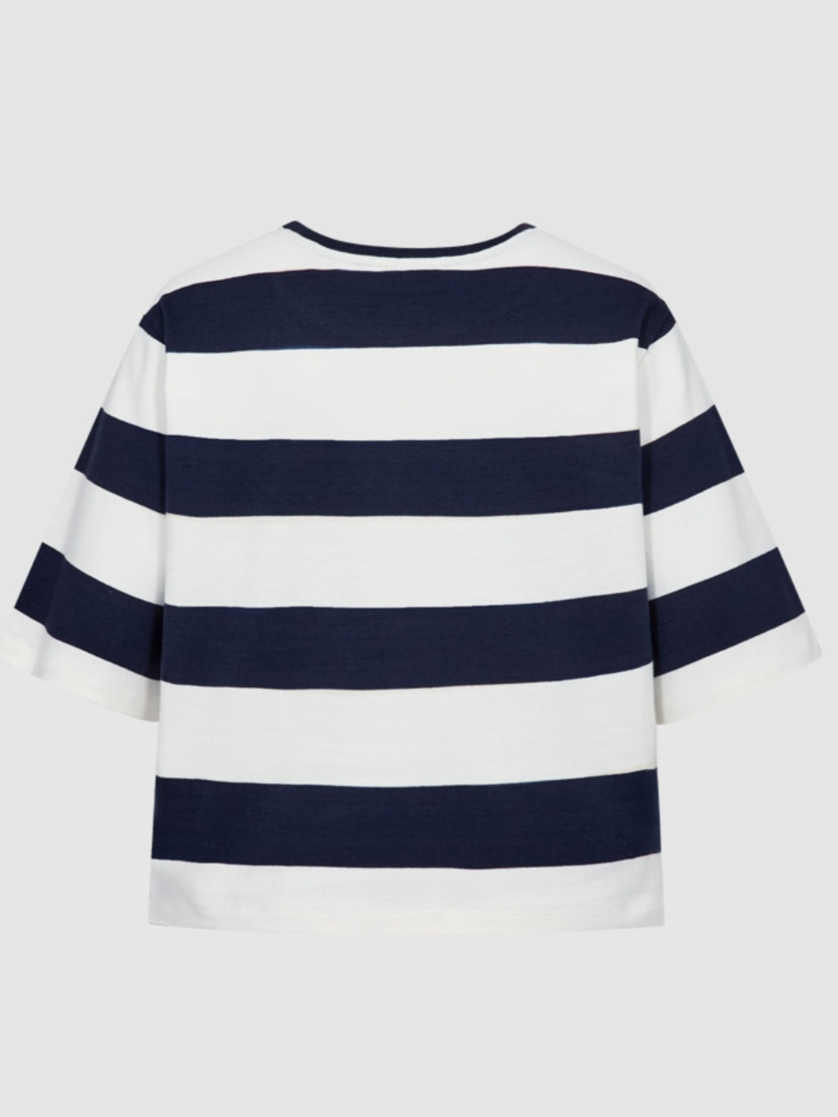 Freequent T-shirt Amila start offwhite/navy blazer