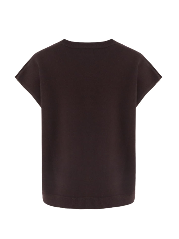 C&S gilet Vivian dark chocolate