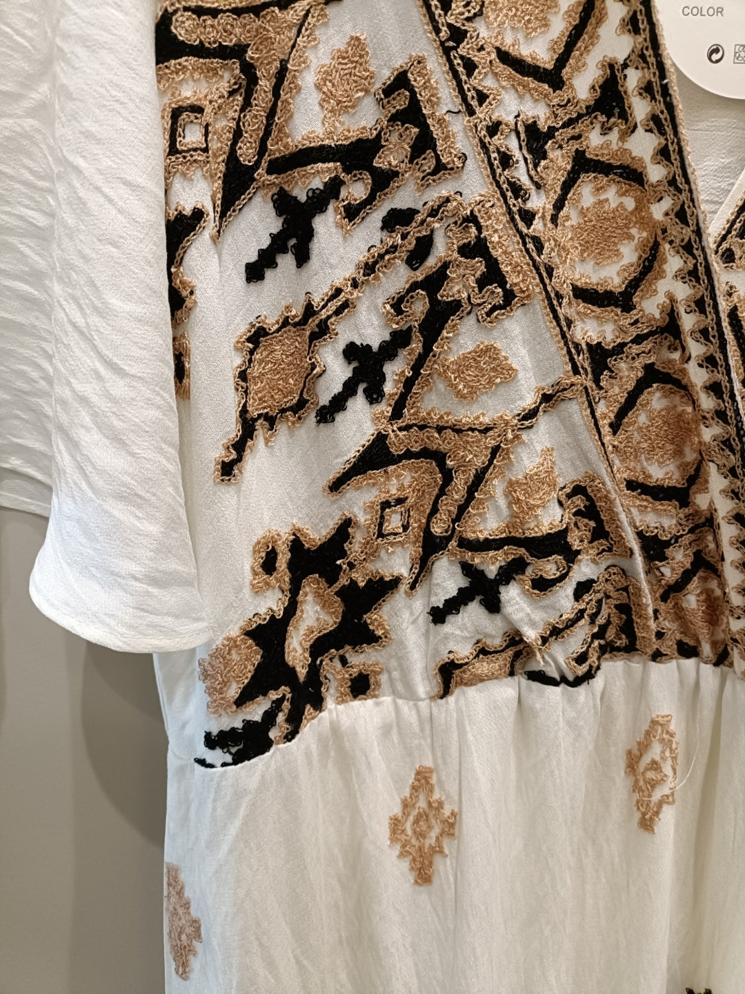 Miss One jurk Marrakech zwart/beige