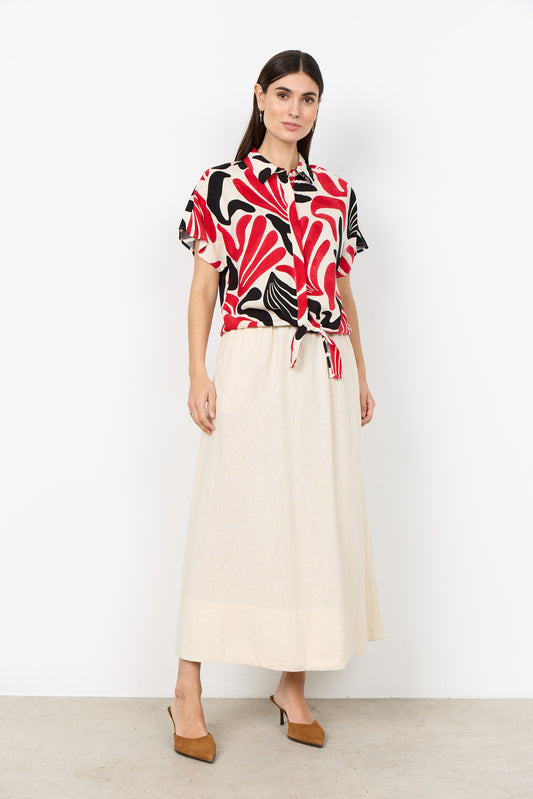 Soyaconcept blouse Feldi 1 zwart/rood