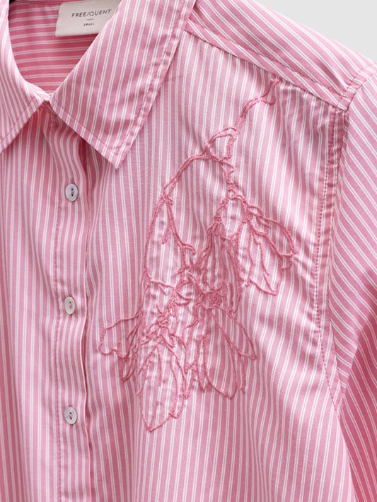 Freequent blouse Evalina wild orchid/star offwhite