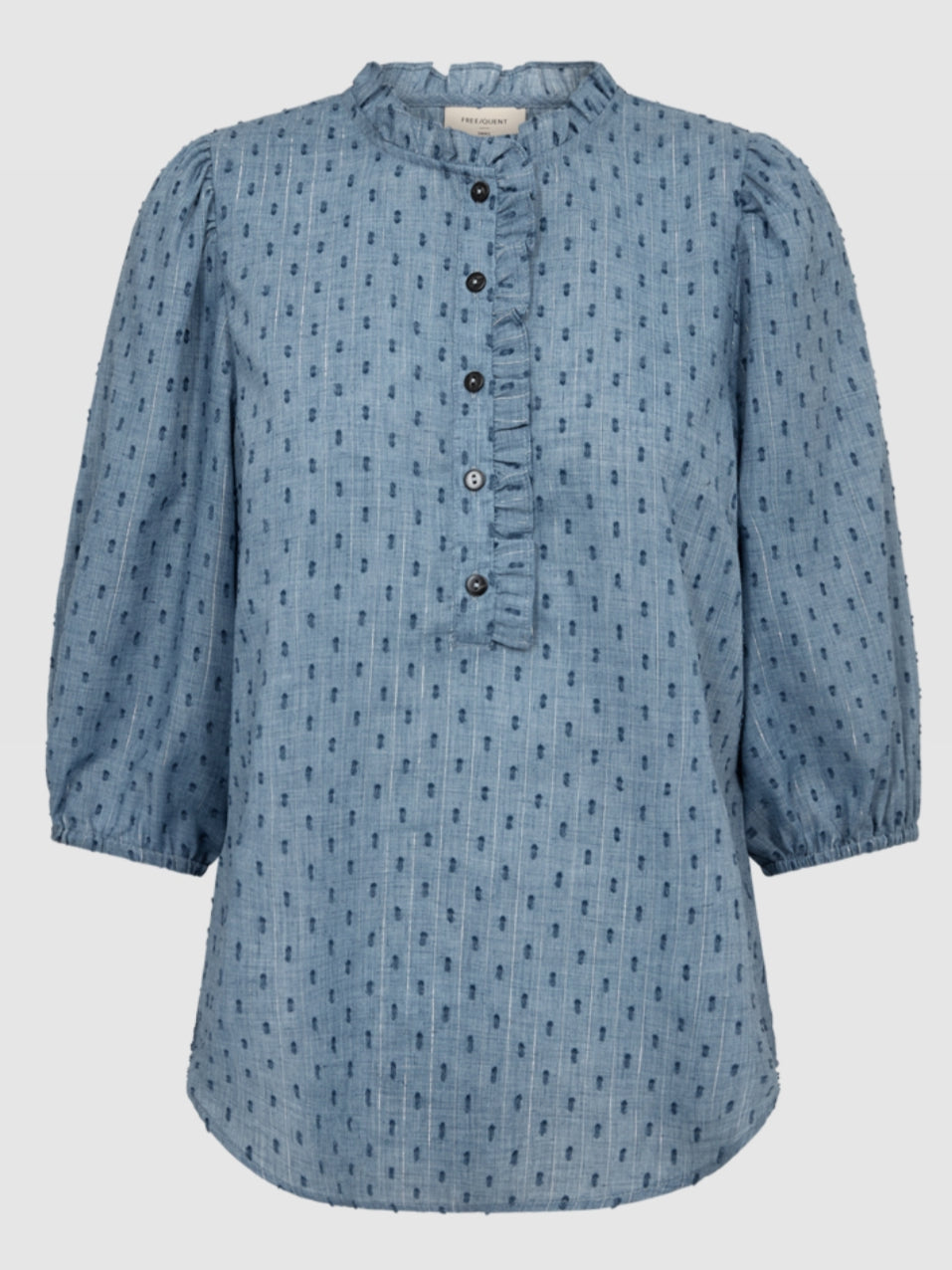 Freequent top Dina vintage indigo melange